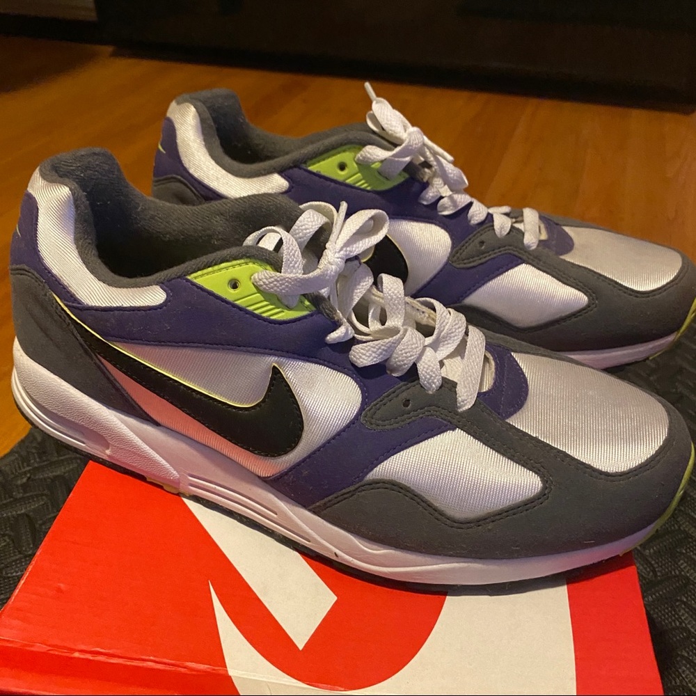 Nike Air Base II - white/purple/neon sz 10.5 men